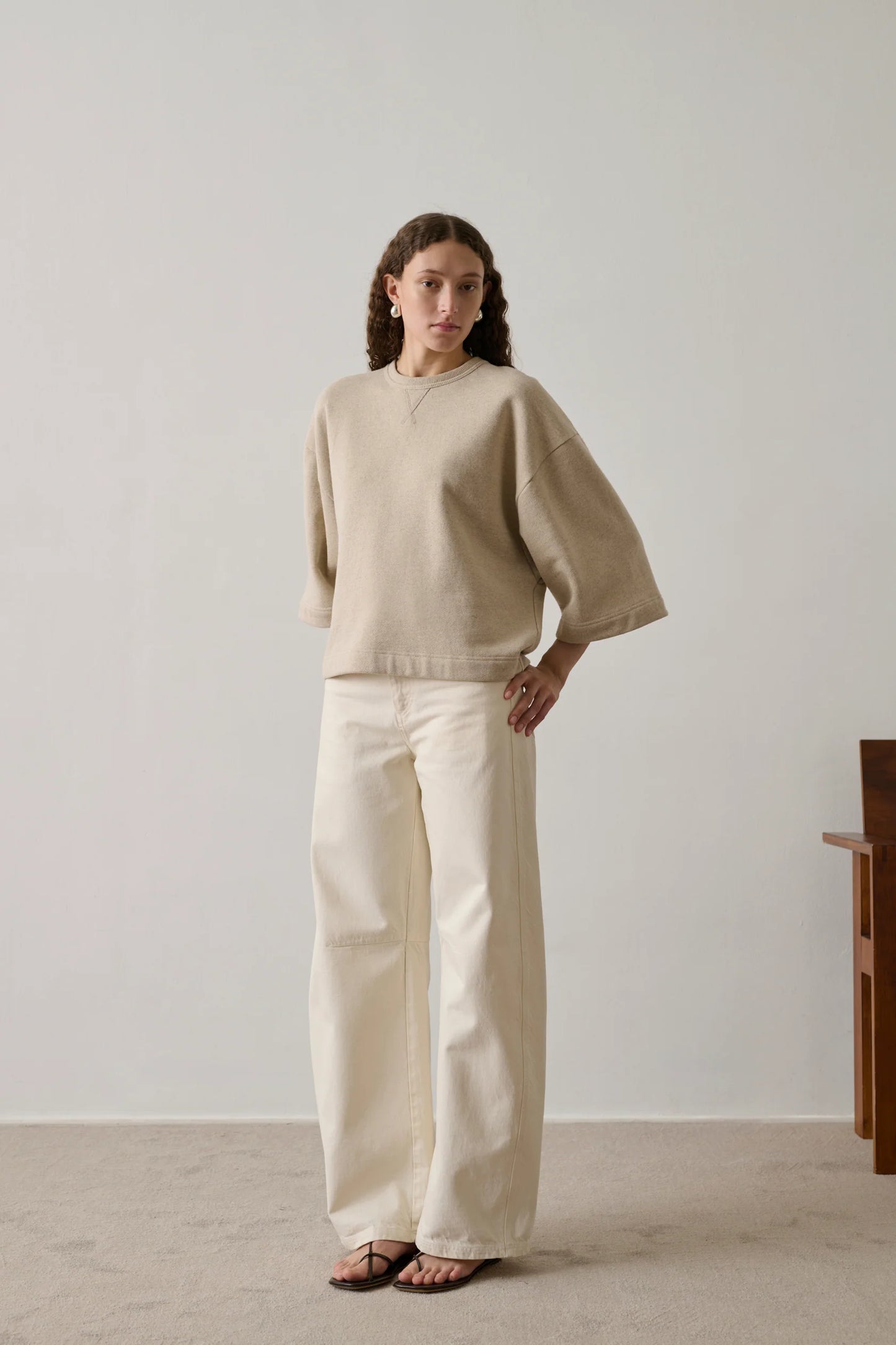 Soeur Iksan Sweatshirt Marled Beige Chinè