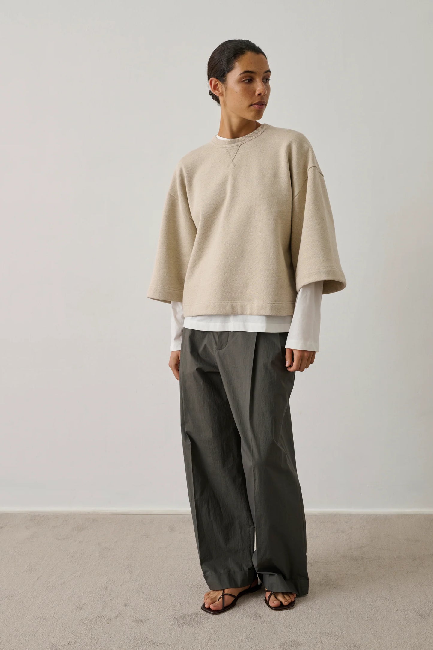 Soeur Iksan Sweatshirt Marled Beige Chinè