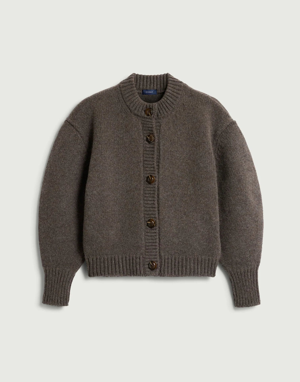 Soeur Leonard Cardigan Boxy Marron Glacé