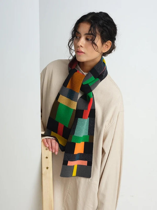 Jo Gordon Small Colorblock Column Scarf Multi
