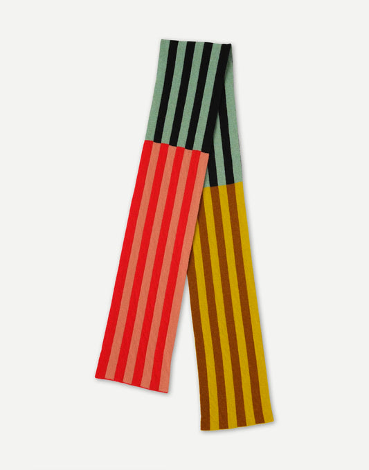 Jo Gordon Vertical Stripe Scarf Multicolor