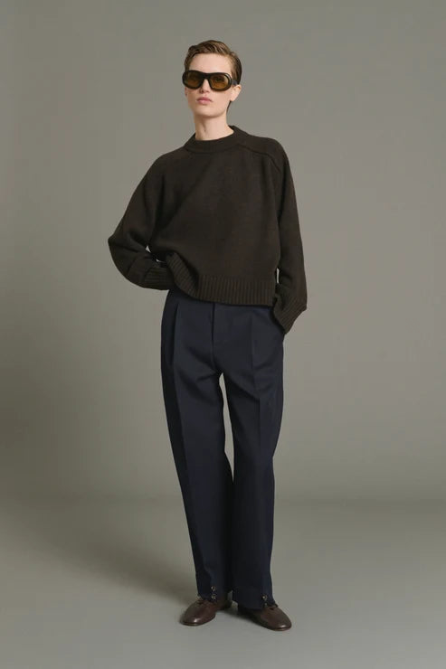Soeur Will Boxy Pullover Split Chocolate