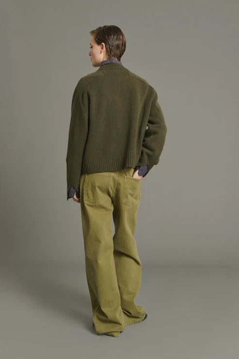 Soeur Will Boxy Pullover Split Khaki Marl