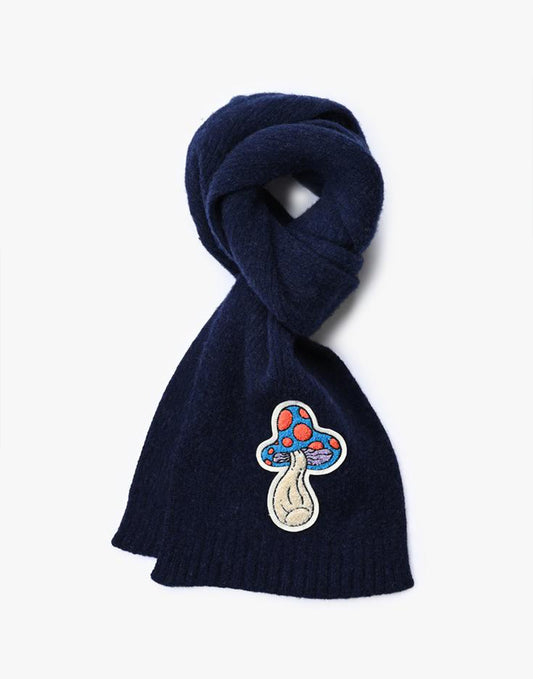 Howlin' Magic Mushroom Scarf - Navy