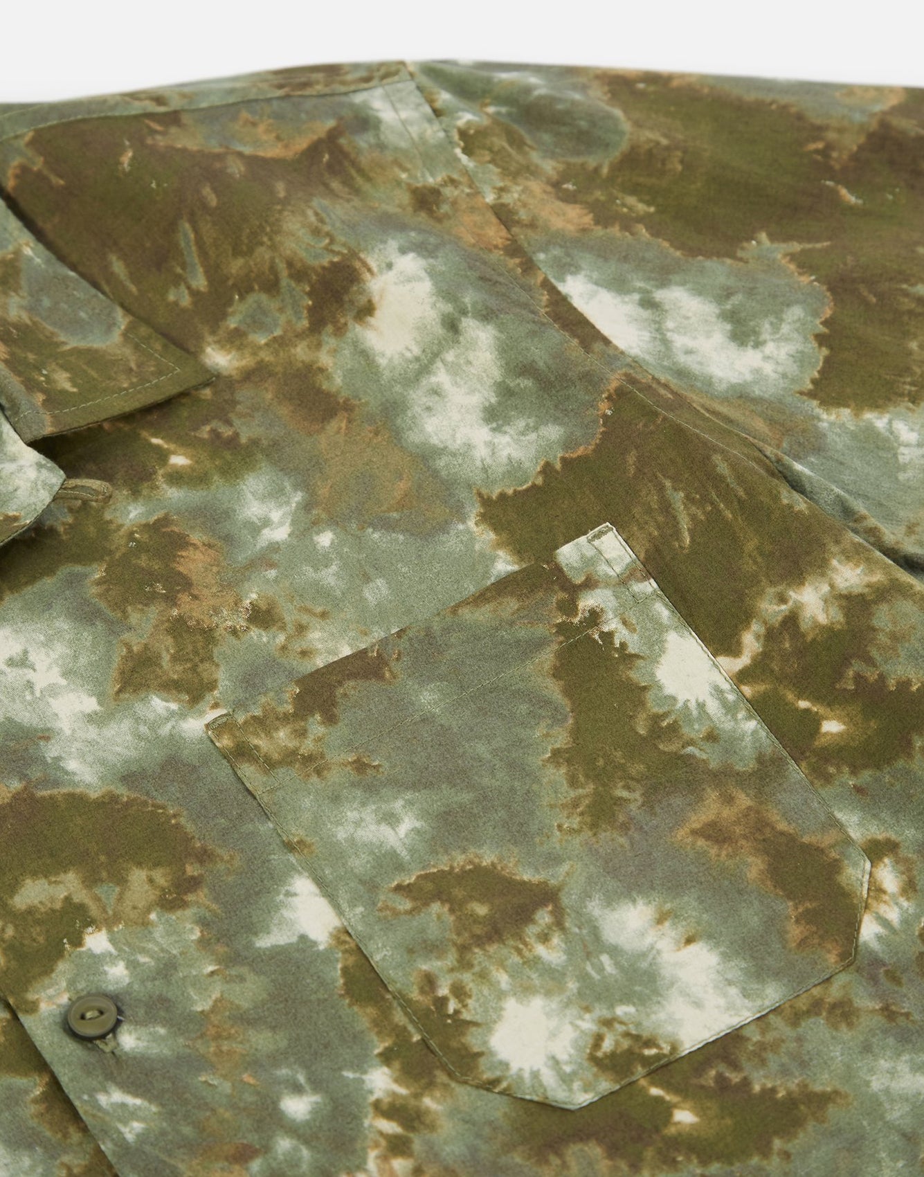Universal Works Road Shirt In Olive Space Camo