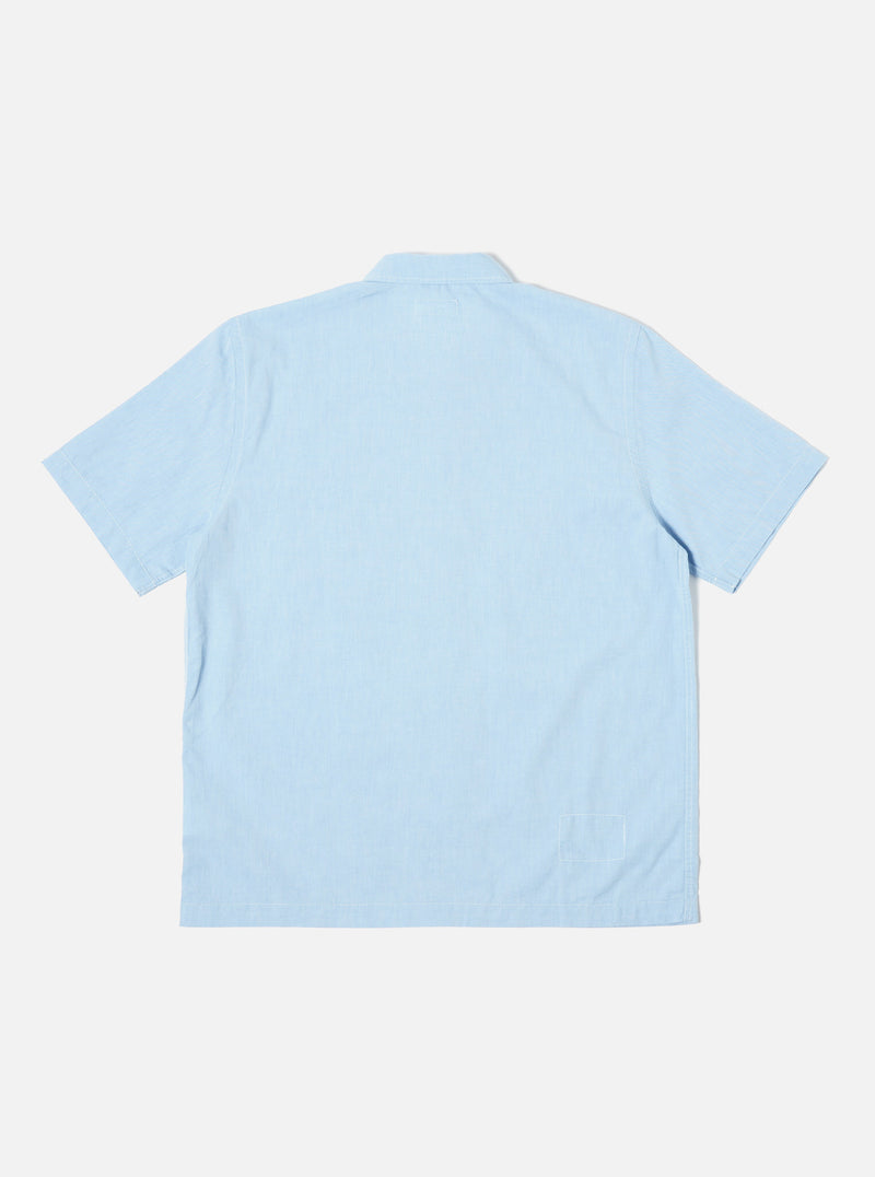 Universal Works Road Shirt In Sky Organic Oxford